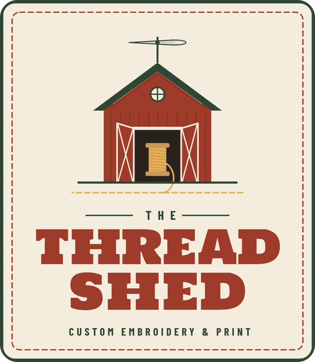 The Thread Shed — Custom Embroidery & Print badge logo